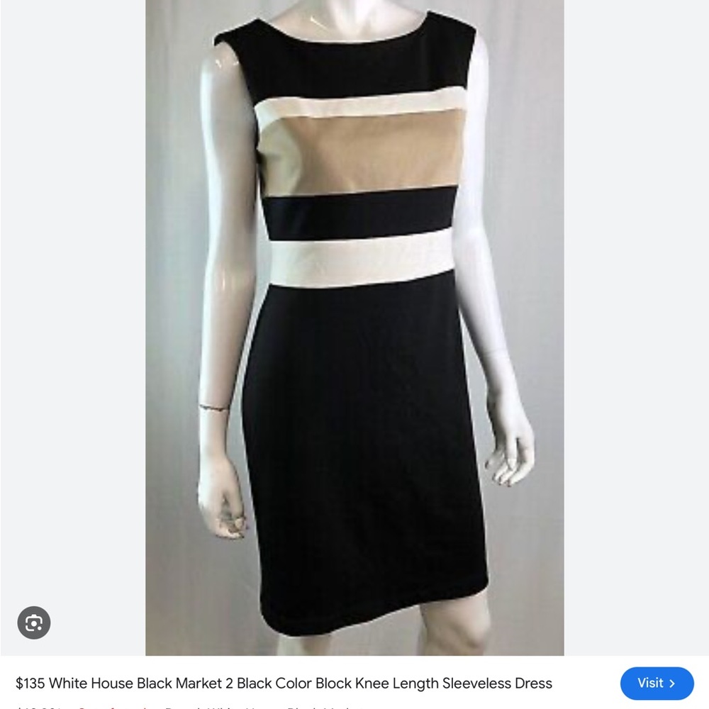 White House Black Market Color Block Dress